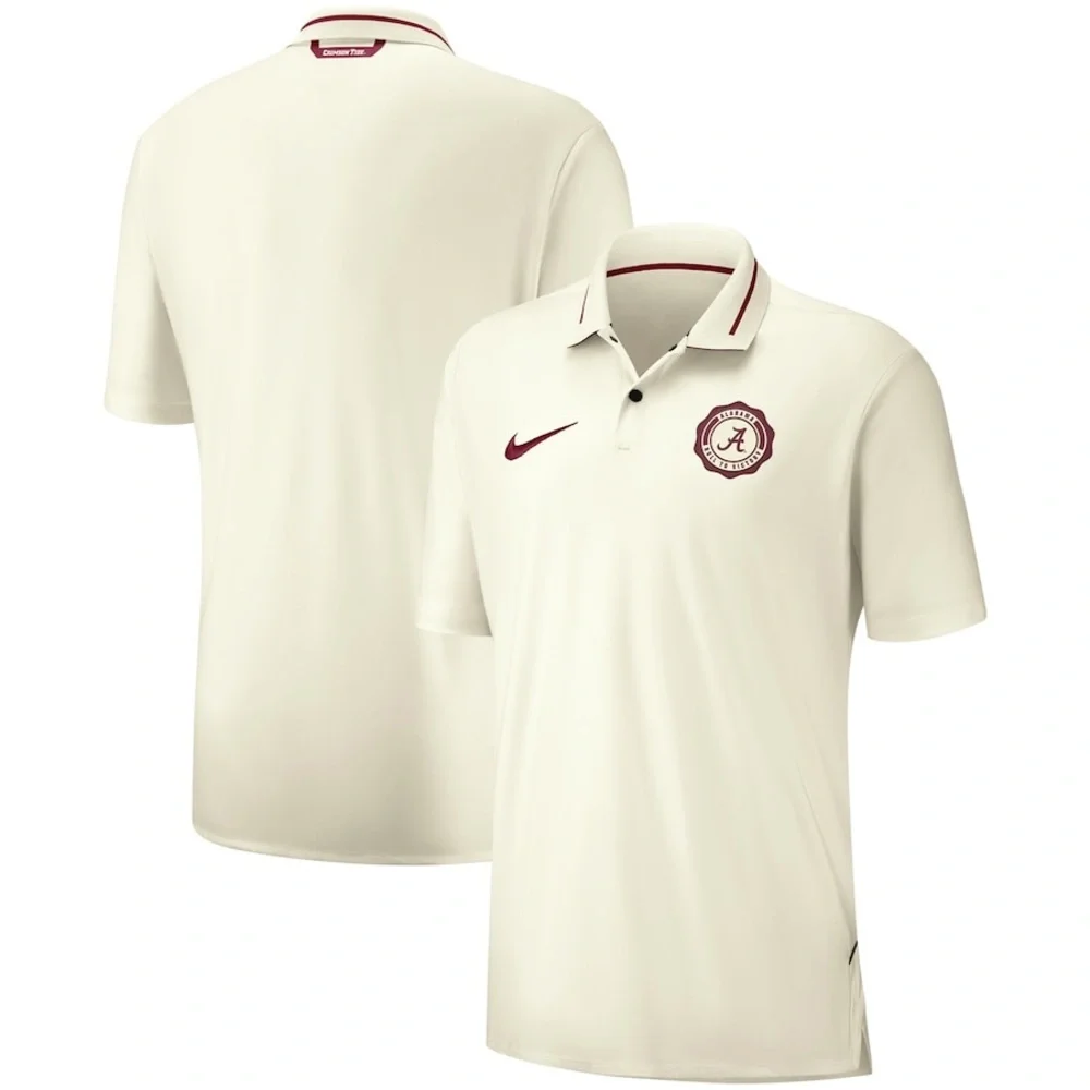 Men's Nike Cream Alabama‎ Crimson Tide Rivalry Performance Polo small